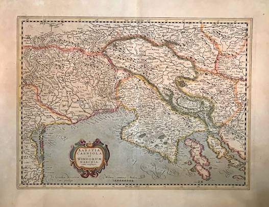 Mercator Gerard - Hondius Jodocus Karstia, Carniola, et Windorum Marchia cum confinys 1638 Amsterdam 